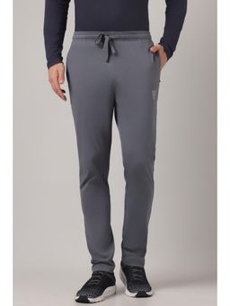 Van Heusen - Men Grey Solid Drawstring Trackpant