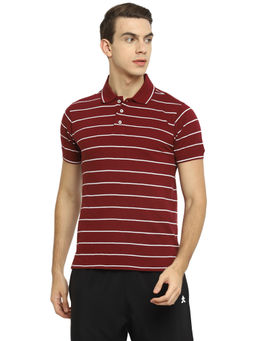 Off Limits - Mens Half Sleeves Maroon Polo T-Shirt