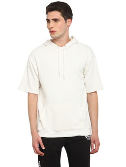 Off Limits - Mens Hooded Regular Fit Off White Sweatshirt