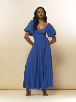 Label Ritu Kumar - Blue Solid Dress