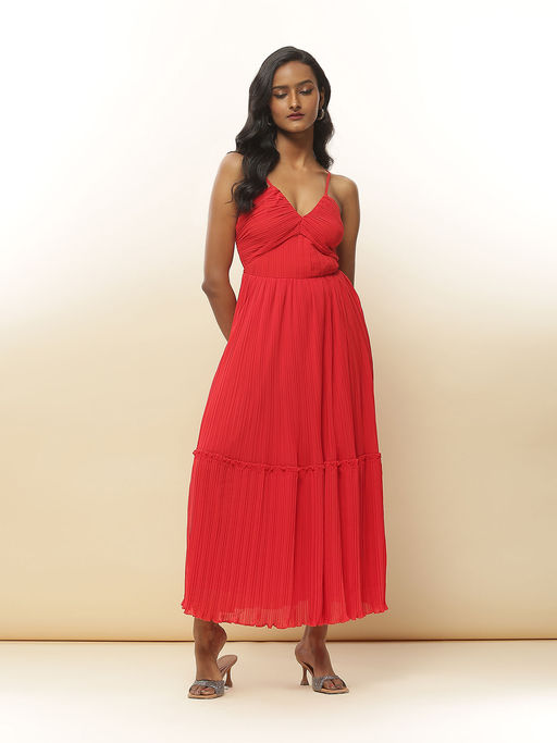 label ritu kumar red dress Buy Label RITU KUMAR Red Printed Long Dress at Amazon.in