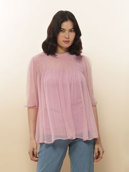 Label Ritu Kumar - Lilac Solid Top with Inner (Set of 2)