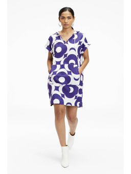 TERRA LUNA - Omnia Blue Printed Dress