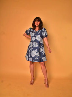 WHY SO BLUE - Cora Navy Blue Short Dress