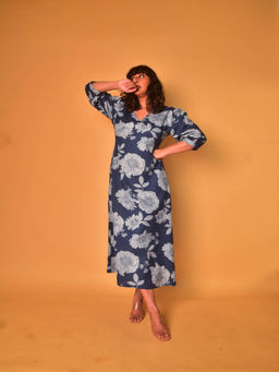 WHY SO BLUE - Cora Navy Blue Long Dress