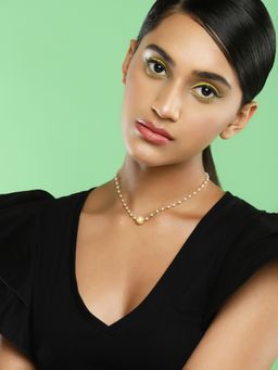 Ruby Raang Studio - White Pearl Beaded Necklace