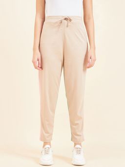 Sweet Dreams - Women Solid Trackpant - Beige