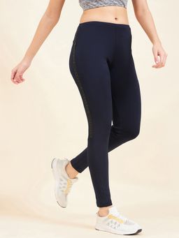 Sweet Dreams - Women Solid Tights - Navy Blue