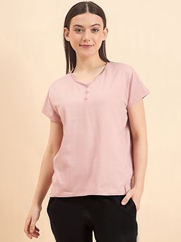 Sweet Dreams - Women Printed Half Sleeves T-Shirt - Pink