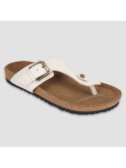 EZOK - Beige Leather Sandal For Men