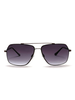 Scott Sunglasses - Blue Lens Rectangular UV Protected Sunglass Full Rim Metallic Frame