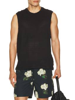 ALLSAINTS - Cove Male Sleeveless Crew Neck Tank Top Black