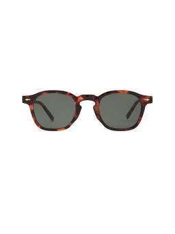 AIRE - Men's Acetate Square Sunglasses Dark Tort & Khaki Mono