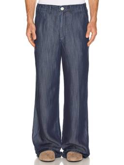 KROST - Elliot Men's Mid-Waist Straight-Leg Trouser Blue