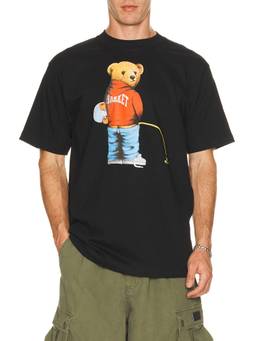 Market - Trouble Making Bear Men's Graphic Print Crew Neck T-Shirt Black