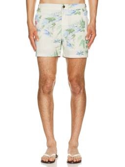 Marine Layer - Tailored 5 Men's Printed Polyester Swim Trunks Multi-Color