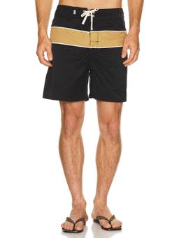 Rhythm - Midway Men's Drawstring 3-Pocket Swim Trunks Black