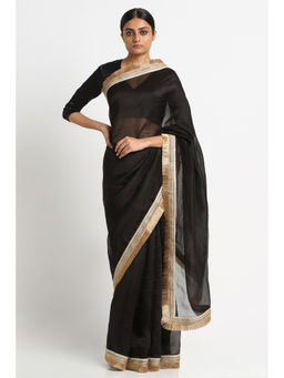 Via East - Black Organza Rekha Saree