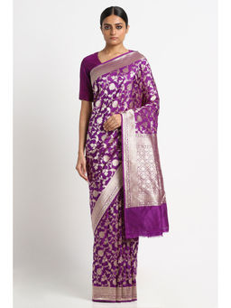 Via East - Jamuni Silk Banarasi Saree with Unstitched Blouse
