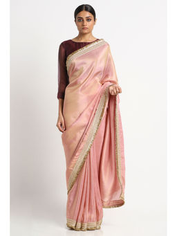 Via East - Dusty Pink Tissue Zainab Saree
