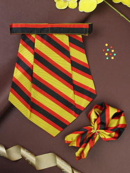 PELUCHE - Impressive Yellow Cravat & Pocket Square for Men (Set of 2)