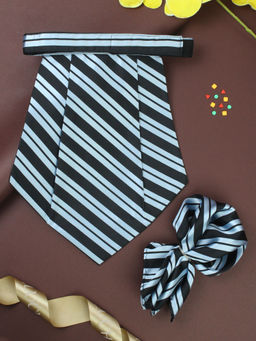 PELUCHE - Vault Blue Cravat & Pocket Square for Men (Set of 2)