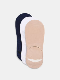 Jack & Jones - Men Solid Multi-Color Shoe Liner Socks (Pack of 3)