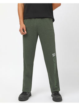 Bewakoof - Official Marvel Men's Forest Grey Melange Vengeance Typography Oversized Track Pants