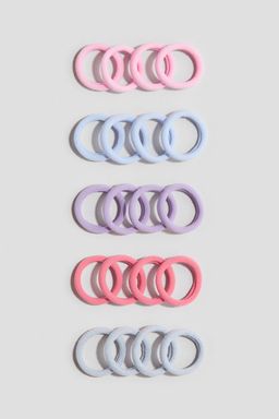 H&M - Girls Pink 20-Pack Hair Elastics