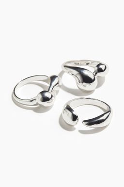 H&M - Women Silver 3-Pack Rings