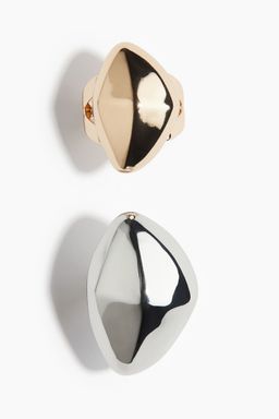 H&M - Women Gold 2-Pack Asymmetric Rings
