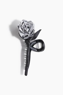 H&M - Women Black Flower-Detail Hair Claw