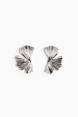 H&M - Women Silver Petal-Shaped Earrings