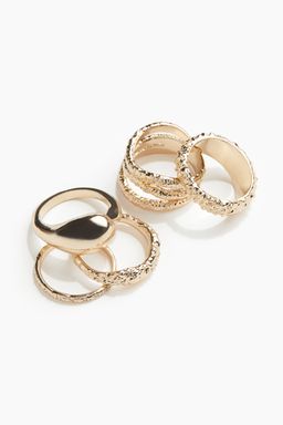 H&M - Women Gold 5-Pack Rings