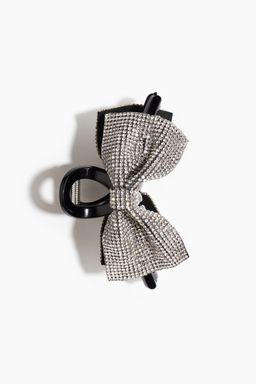 H&M - Women Silver Rhinestone Bow Hair Claw