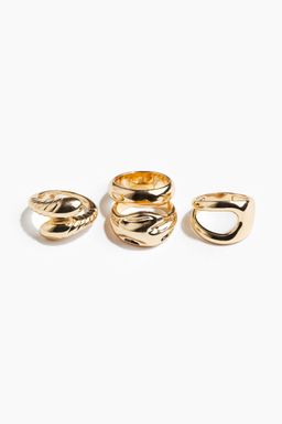 H&M - Women Gold 4-Pack Rings