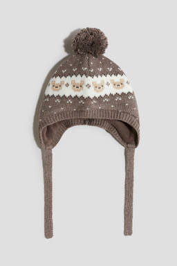 H&M - Boys Brown Fleece-Lined Earflap Beanie