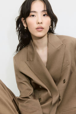 H&M - Women Brown Statement Hoop Earrings