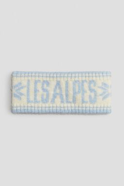H&M - Girls Blue Jacquard-Knit Headband