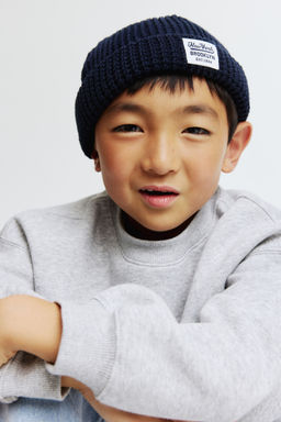 H&M - Boys Blue Textured-Knit Beanie