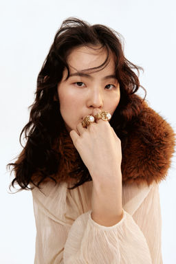 H&M - Women Bronze Bead-Detail Ring