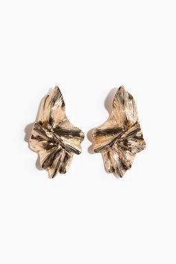 H&M - Women Gold Fluted Earrings