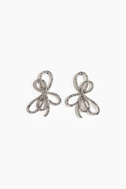 H&M - Women Silver Bow-Shaped Stud Earrings