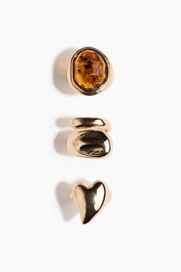 H&M - Women Gold 3-Pack Rings