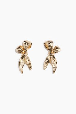H&M - Women Gold Bow-Shaped Earrings