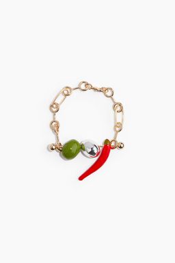 H&M - Women Gold Barbell-Pendant Bracelet