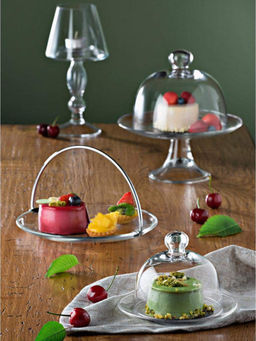 Vidivi - Lead Free Glass Banquet San Marco Dome 23 Cm Microwave & Oven Safe Made In Poland