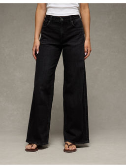 American Eagle - Black Dreamy Drape Super High-Waisted Baggy Wide-Leg Jeans