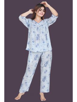 Velure - Trendy Floral Print Frock-Style Night Suit (Set of 2)