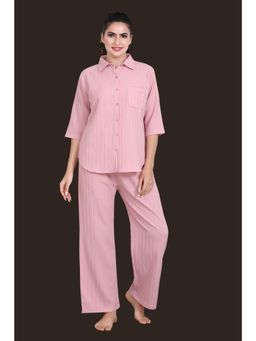 Velure - Trendy Peach Stripes Co-Ord (Set of 2)